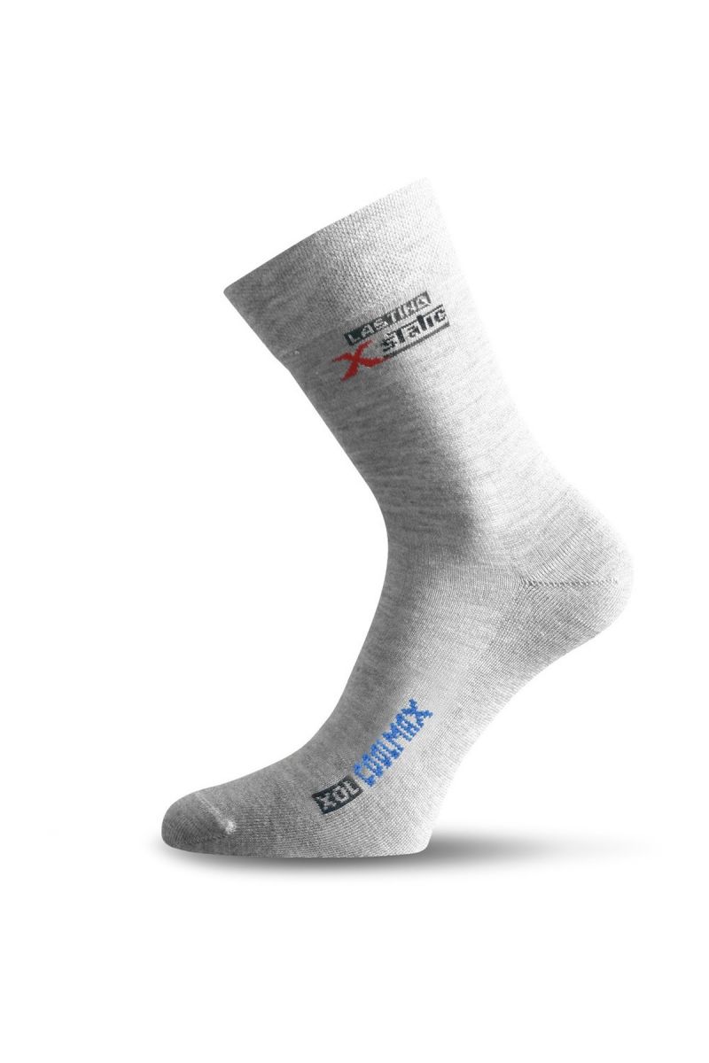 Lasting XOL 800 šedá turistická ponožka Veľkosť: (38-41) M