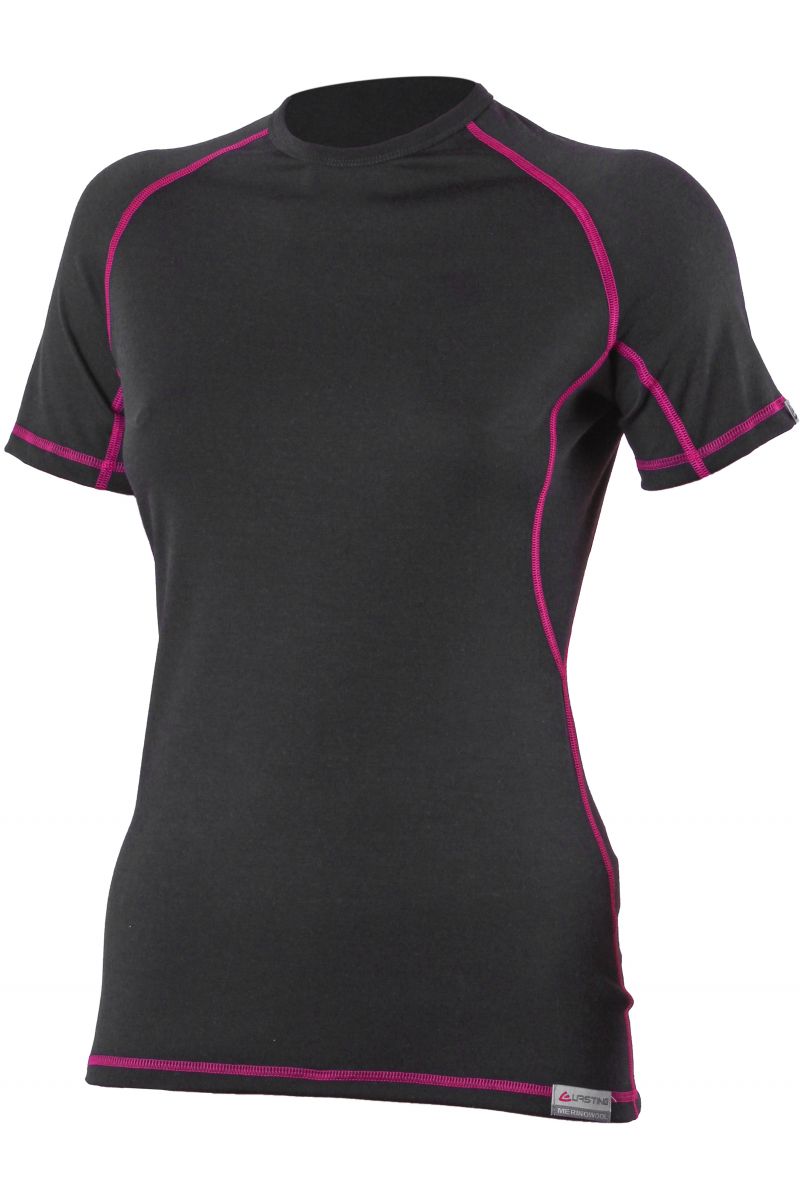 Lasting ZITA 9045 čierne vlnené merino triko Veľkosť: M 8595067800400