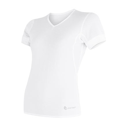 SENSOR COOLMAX AIR dámske tričko kr.rukáv V-neck biela Veľkosť: S 8592837038018