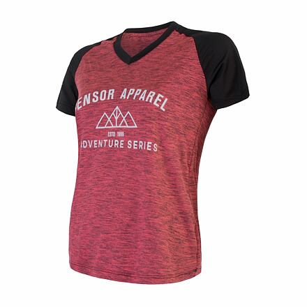 SENSOR CYKLO CHARGER dámsky dres voľný Kr. rukáv ružová / čierna Veľkosť: S 8592837072968