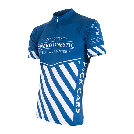 SENSOR CYKLO SUPERDOMESTIC pánsky dres kr.ruk. modrá Veľkosť: XXL 8592837024561
