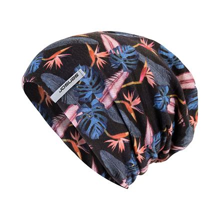 Sensor čiapka MERINO IMPRESS čierna / floral Veľkosť: M 8592837070070