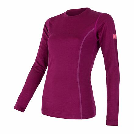 SENSOR MERINO ACTIVE dámske tričko dl.rukáv lilla Veľkosť: S