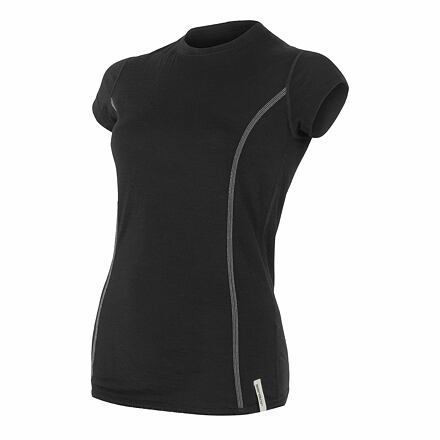 SENSOR MERINO ACTIVE dámske tričko kr.rukáv čierna Veľkosť: S