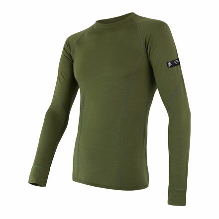 SENSOR MERINO ACTIVE pánske tričko dl.rukáv safari Veľkosť: S