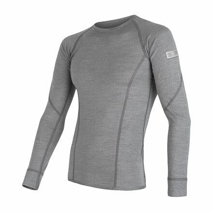 SENSOR MERINO ACTIVE pánske tričko dl.rukáv sv.šedá Veľkosť: S