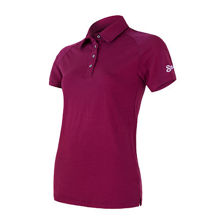SENSOR MERINO ACTIVE POLO dámske tričko kr.rukáv lilla Veľkosť: S