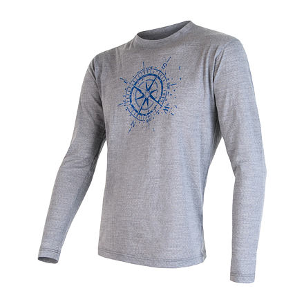 SENSOR MERINO ACTIVE PT KOMPAS pánske tričko dl.rukáv šedá Veľkosť: L 8592837031231