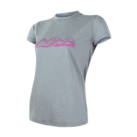 SENSOR MERINO ACTIVE PT MOUNTAINS dámske tričko kr.rukáv sv.šedá Veľkosť: S