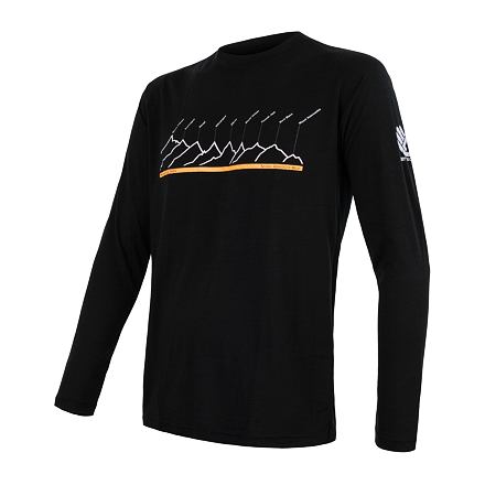 SENSOR MERINO AIR PT pánske tričko dl.rukáv čierna RJ Veľkosť: S