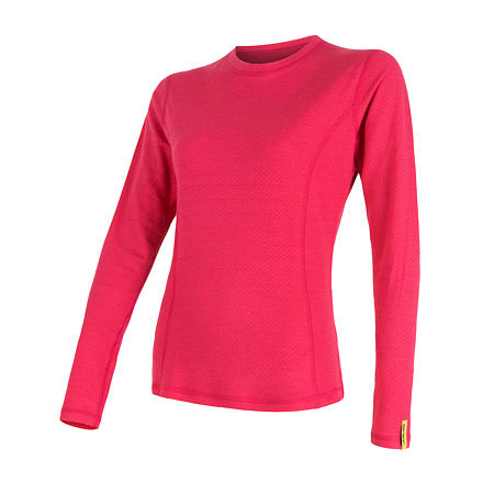 SENSOR MERINO DF dámske tričko dl.rukáv magenta Veľkosť: XL