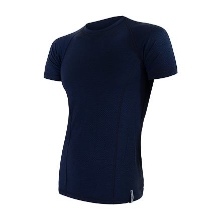 SENSOR MERINO DF pánske tričko kr.rukáv deep blu Veľkosť: S