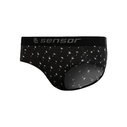 SENSOR MERINO IMPRESS dámske nohavičky čierna / pattern Veľkosť: S 8592837061672