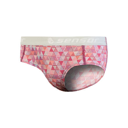 SENSOR MERINO IMPRESS dámske nohavičky lilla / pattern Veľkosť: S