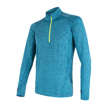 SENSOR MOTION pánske tričko dl.rukáv zips modrá Veľkosť: XXL 8592837049038