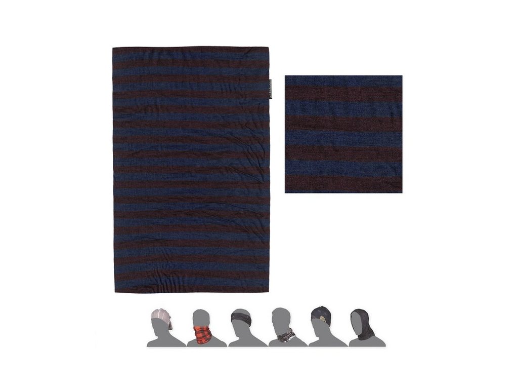 SENSOR multifunkčná šatka modrá / vínová