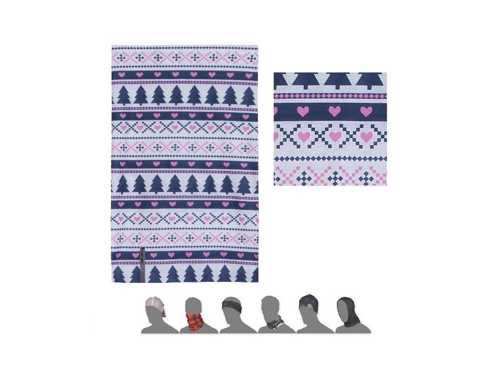 SENSOR multifunkčná šatka Stromčeky - multicolor
