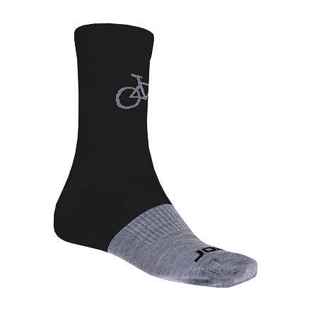 Sensor PONOŽKY TOUR MERINO WOOL čierna / sivá Veľkosť: 3/5
