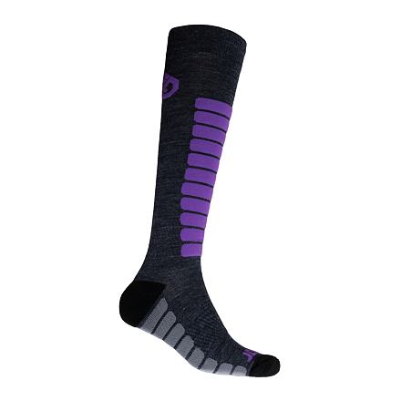 Sensor PONOŽKY ZERO MERINO sivá / fialová Veľkosť: 3/5