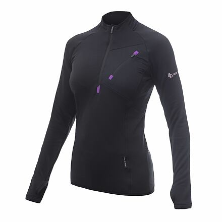 SENSOR TECNOSTRETCH dámska mikina kr.zip čierna Veľkosť: XL 8592837022048