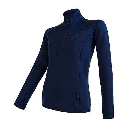 SENSOR TECNOSTRETCH dámska mikina kr.zip deep blue Veľkosť: XL 8592837062723