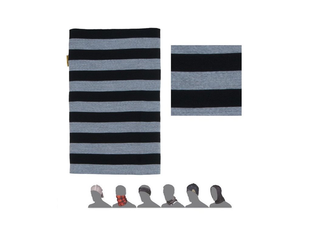 Sensor Tube MERINO WOOL multifunkčná šatka čierna pruhy 8592837035833