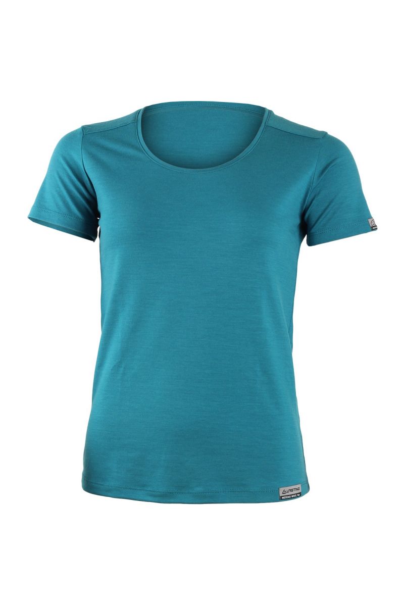 Lasting dámske merino tričko IRENA 5858 modré Veľkosť: M