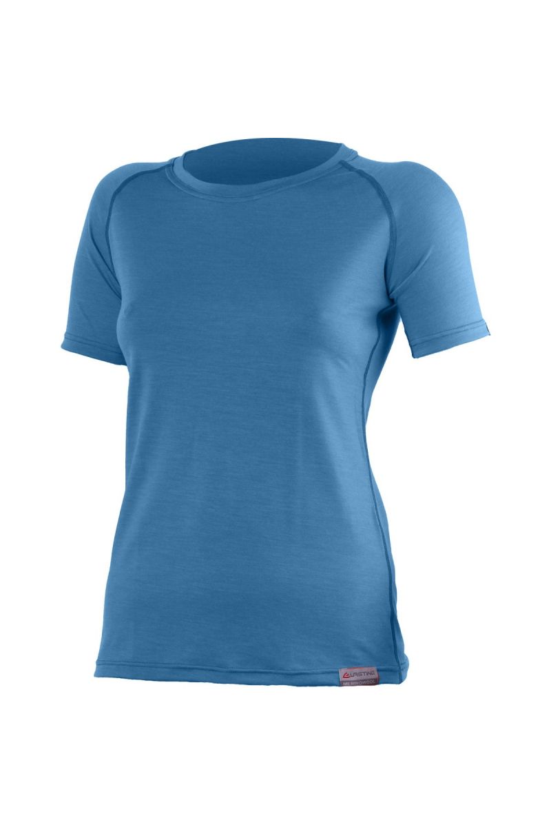 Lasting dámske merino tričko ALEA modré Veľkosť: M-