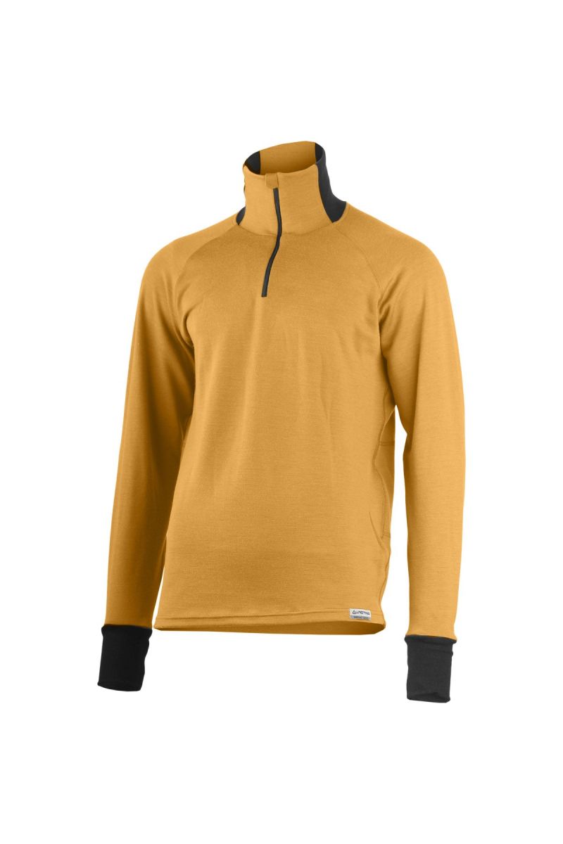 Lasting pánska merino mikina LEO 2429 horčicová Veľkosť: M