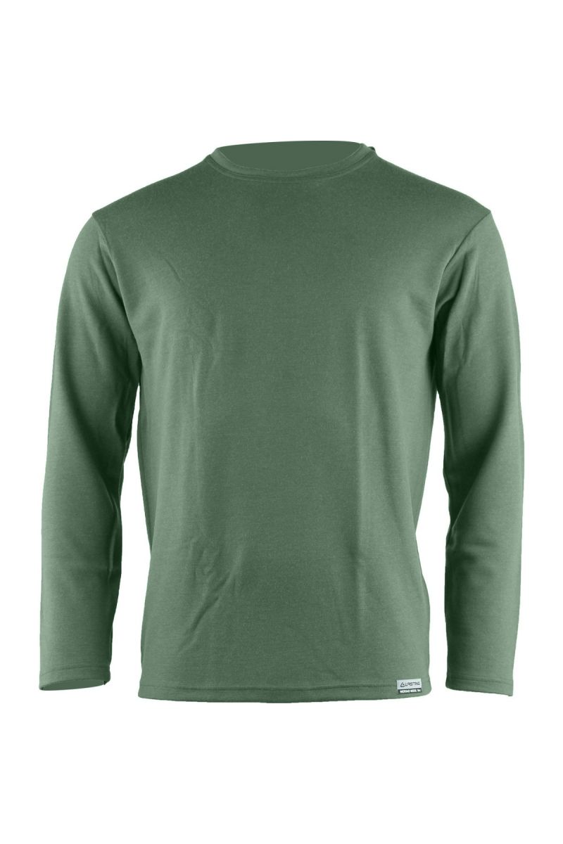 Lasting pánska merino mikina WOLK 6666 zelená Veľkosť: L