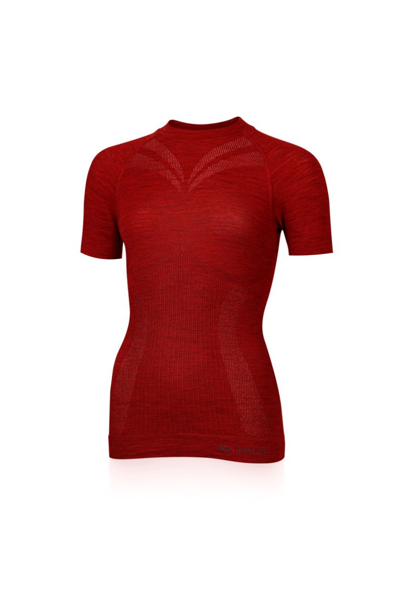 Lasting dámske merino tričko MALBA 3160 červené Veľkosť: L/XL