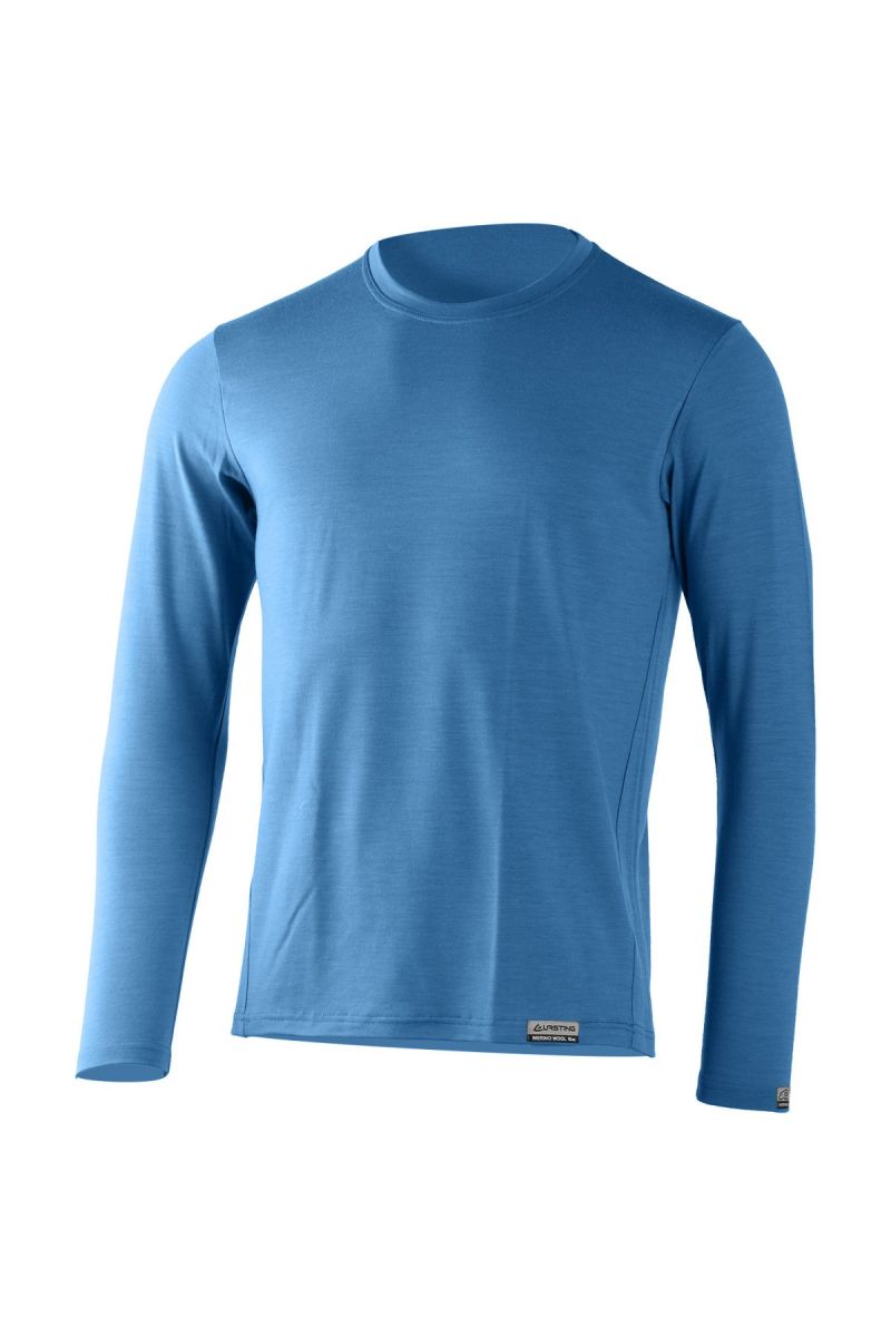 Lasting pánske merino tričko ALAN 5353 modré Veľkosť: M
