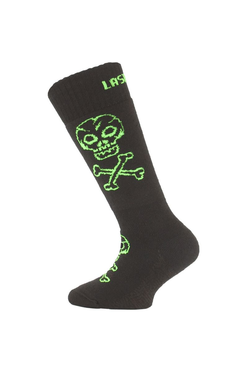 Lasting detské merino lyžiarske ponožky SJC 960 čierne Veľkosť: (34-37) S