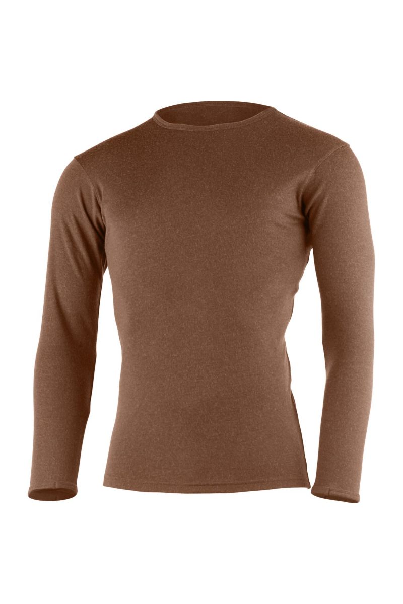 Lasting pánska merino mikina BELO 7474 hnedé Veľkosť: XXL