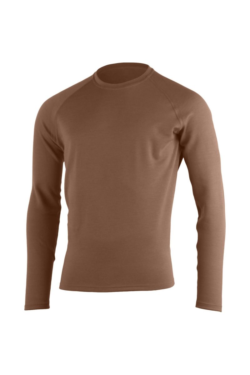 Lasting pánska merino mikina WITY 7676 hnedá Veľkosť: M