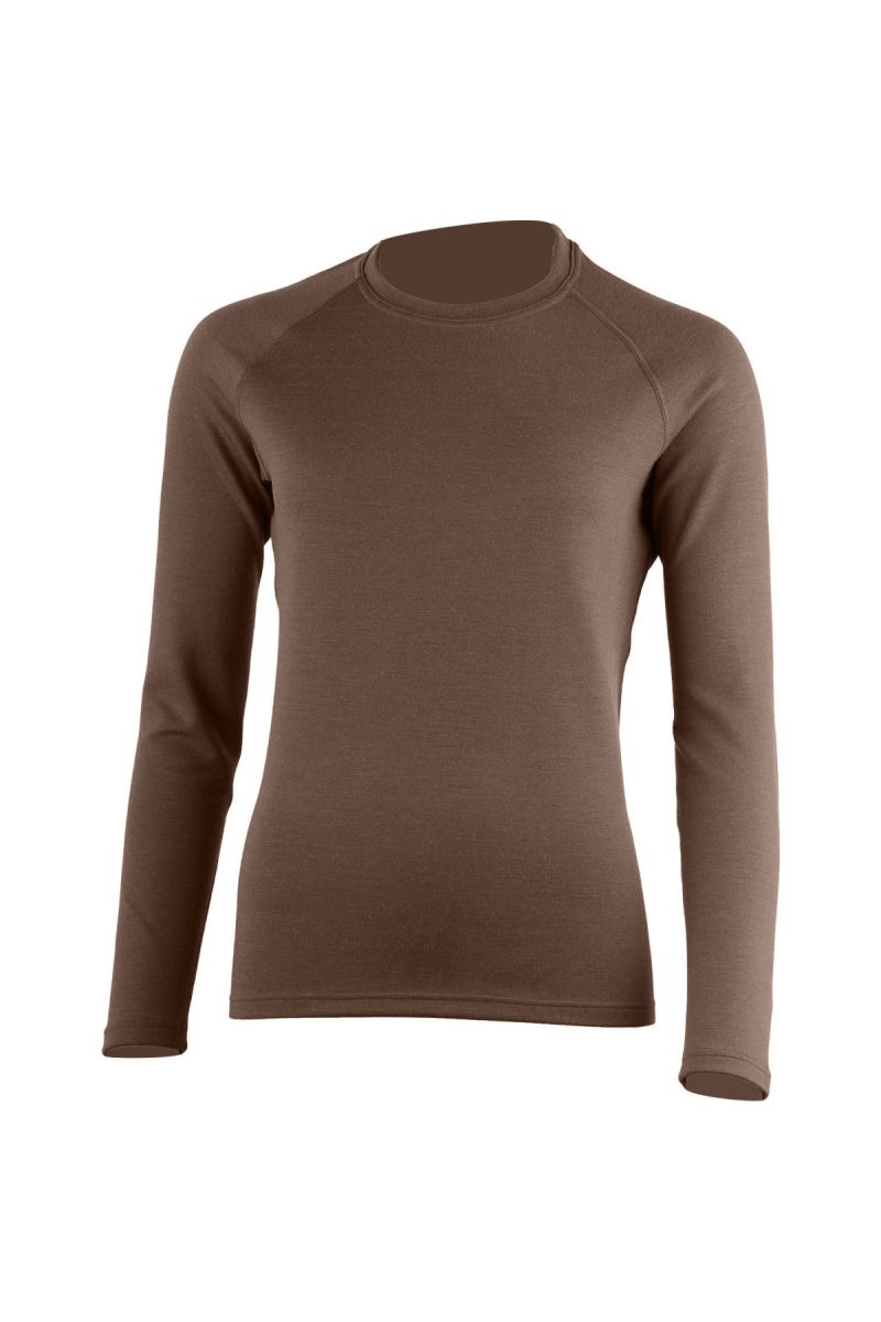 Lasting dámska merino mikina LENA 7676 hnedá Veľkosť: L