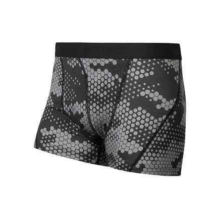 SENSOR MERINO IMPRESS pánske trenírky čierna / honeycomb Veľkosť: S