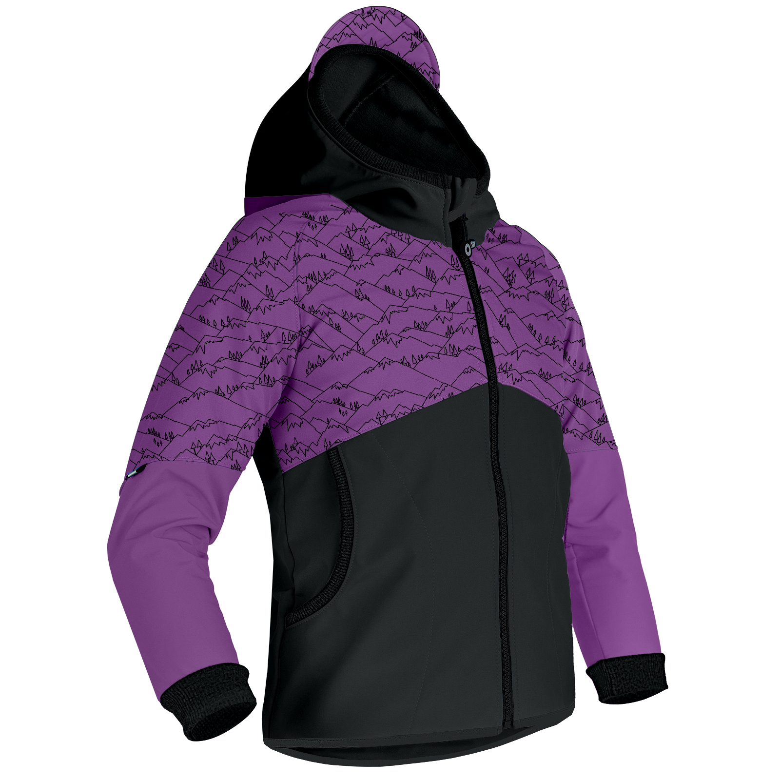 Unuo Unuo, Detská softshellová bunda s fleecom Street, Ostružinová, Hory dievča Veľkosť: 104/110 8596227086658