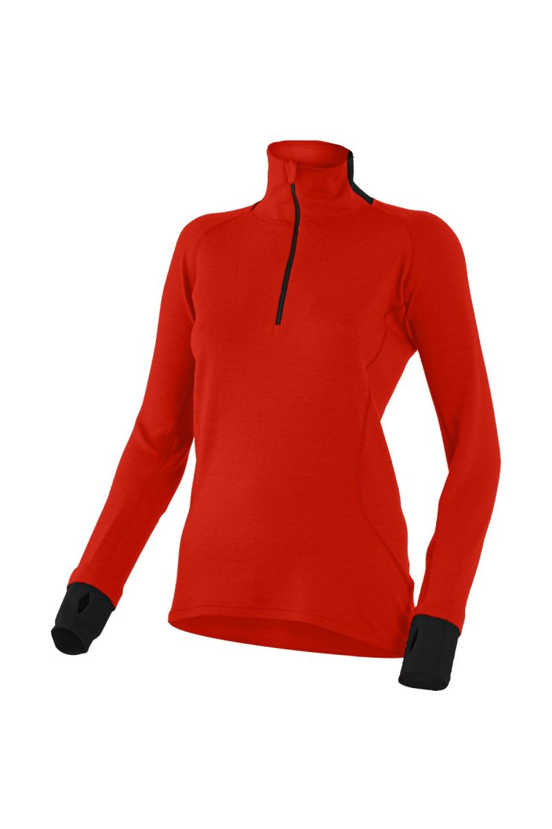 Lasting dámska merino mikina EMILY 3739 červená Veľkosť: S