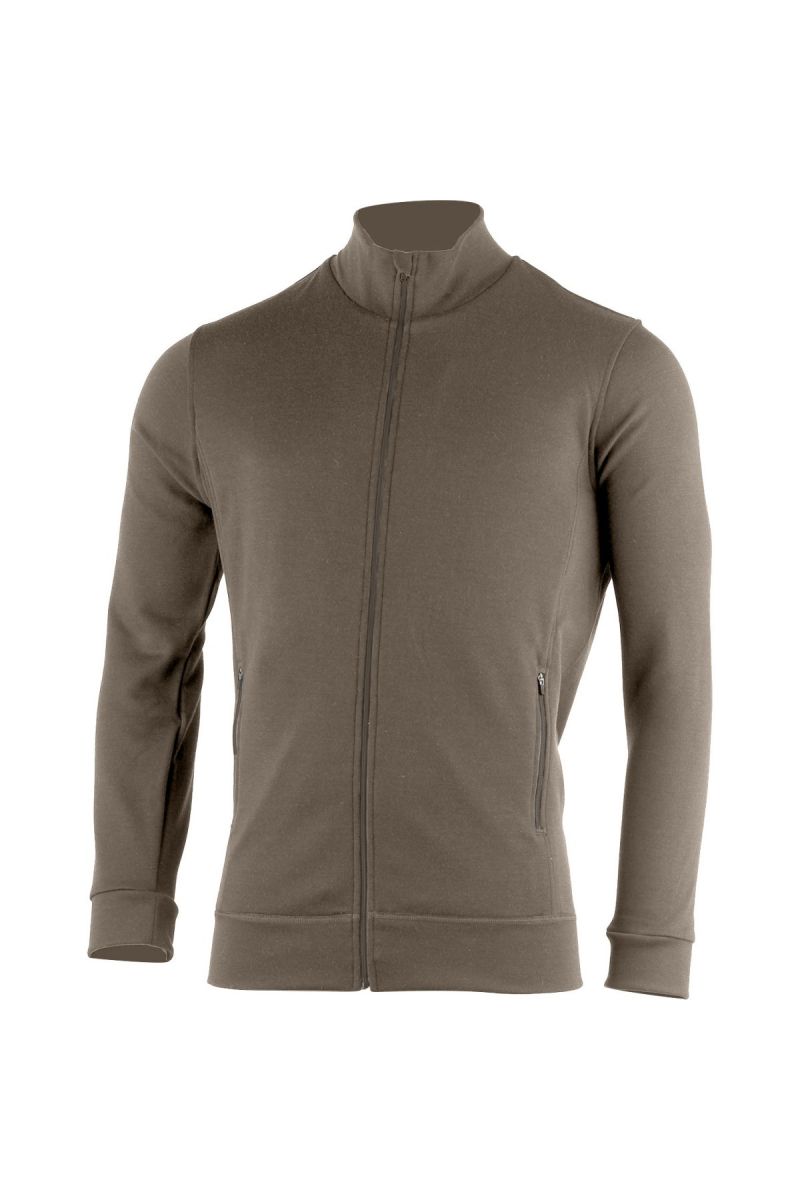 Lasting pánska merino mikina THERM hnedá Veľkosť: XXL