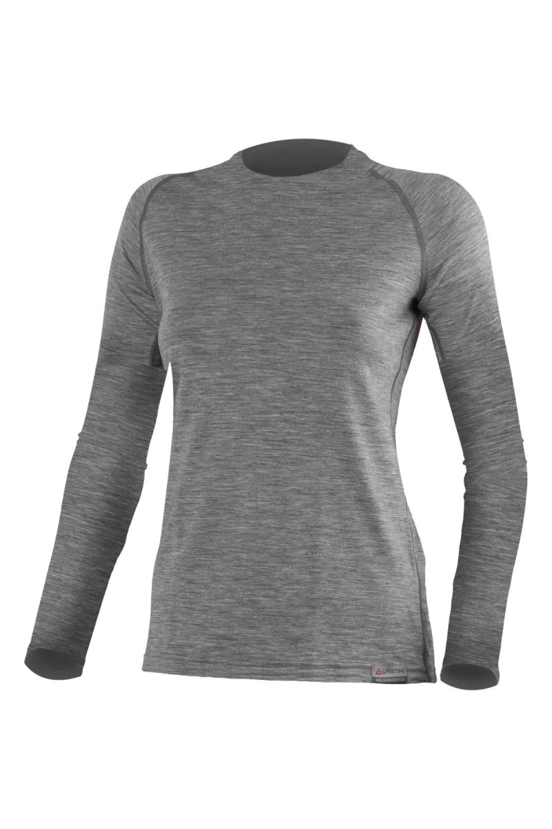 Lasting Atila 8484 šedej vlnené merino triko Veľkosť: XXL