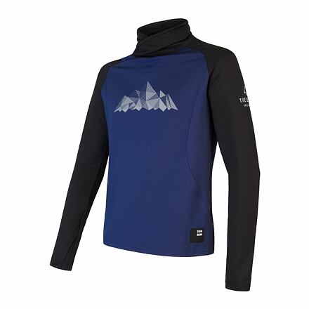 SENSOR COOLMAX THERMO MOUNTAINS pánska mikina deep blue/čierna Veľkosť: XL