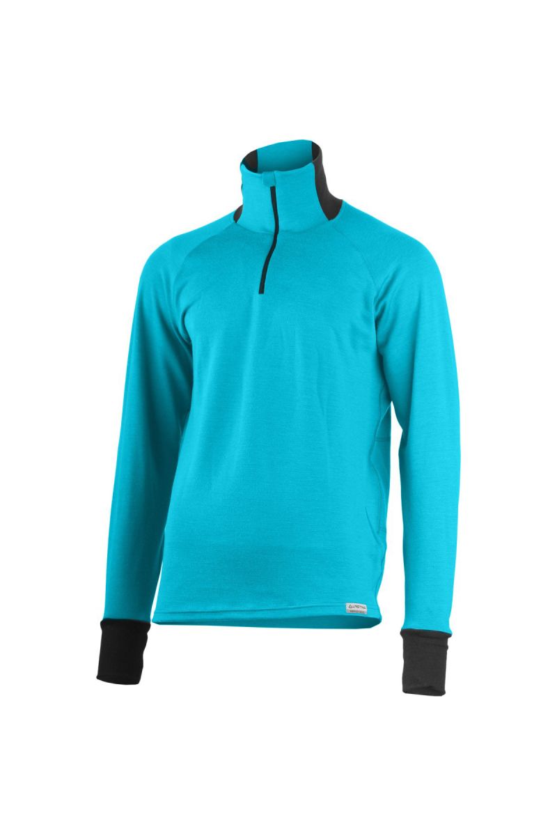 Lasting pánska merino mikina LEO 5559 modrá Veľkosť: XL