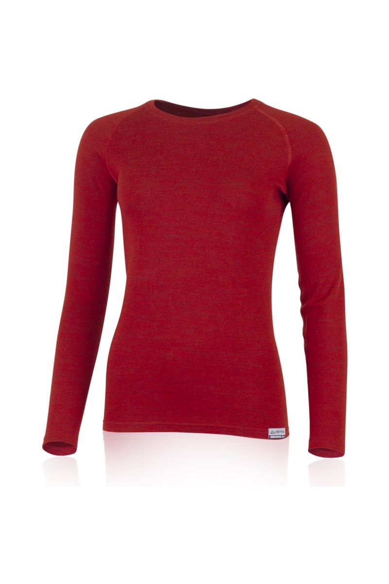 Lasting dámska merino mikina LENA 3160 červená Veľkosť: L