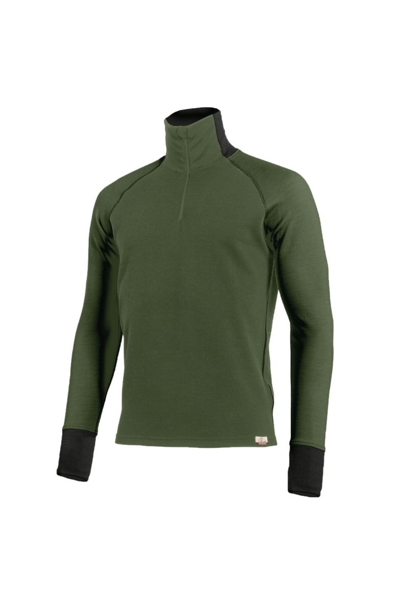 Lasting pánska merino mikina LEO 6290 zelená Veľkosť: XL