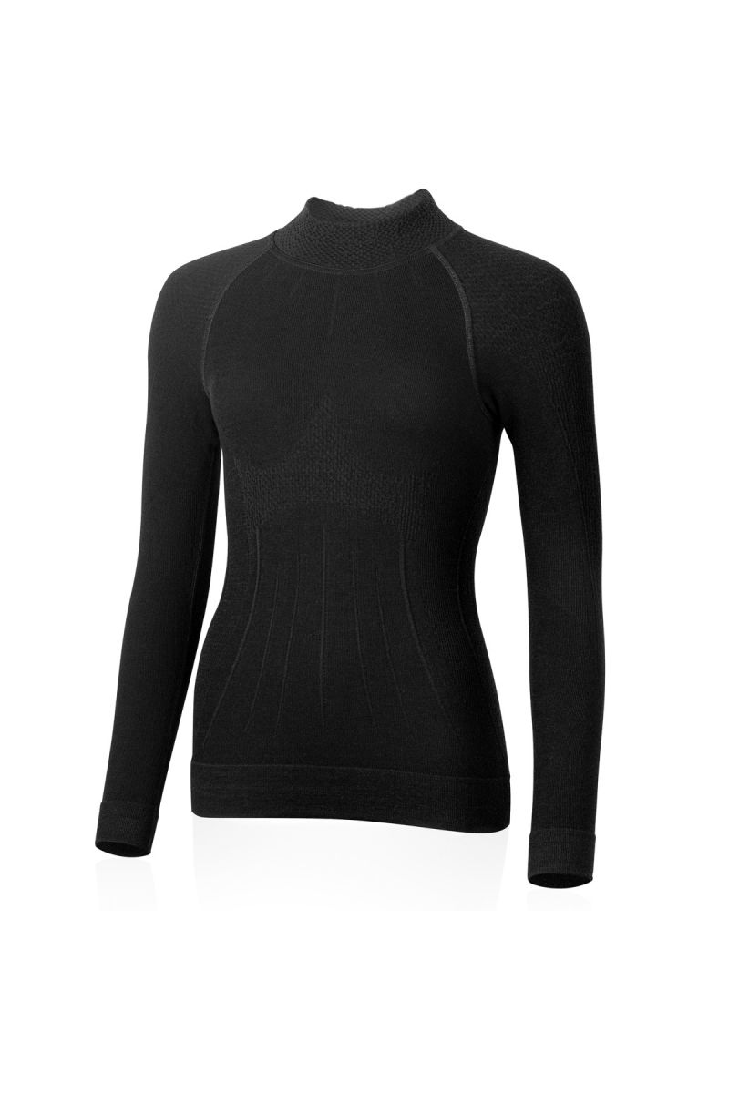 Lasting dámske merino tričko WALISA čierne Veľkosť: XS