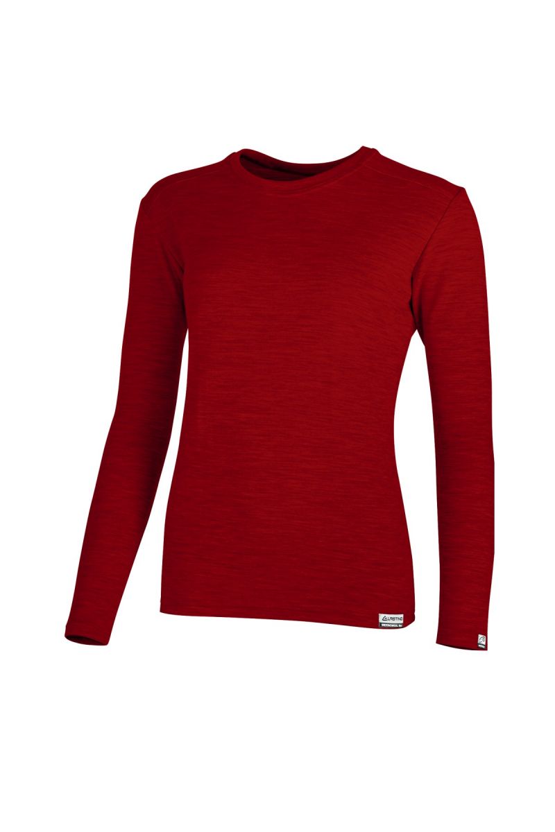 Lasting dámska merino mikina LOTA 3160 červená Veľkosť: L