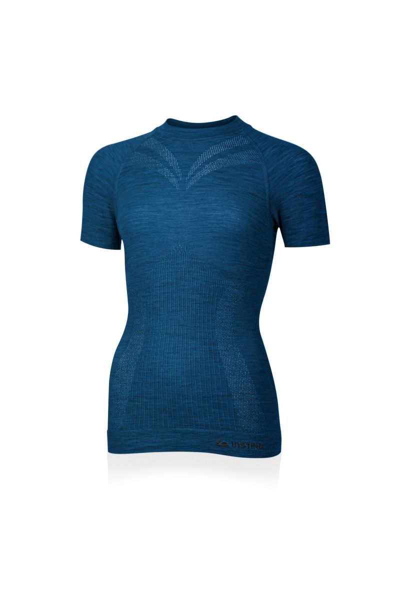 Lasting dámske merino tričko MALBA 5160 modré Veľkosť: S/M