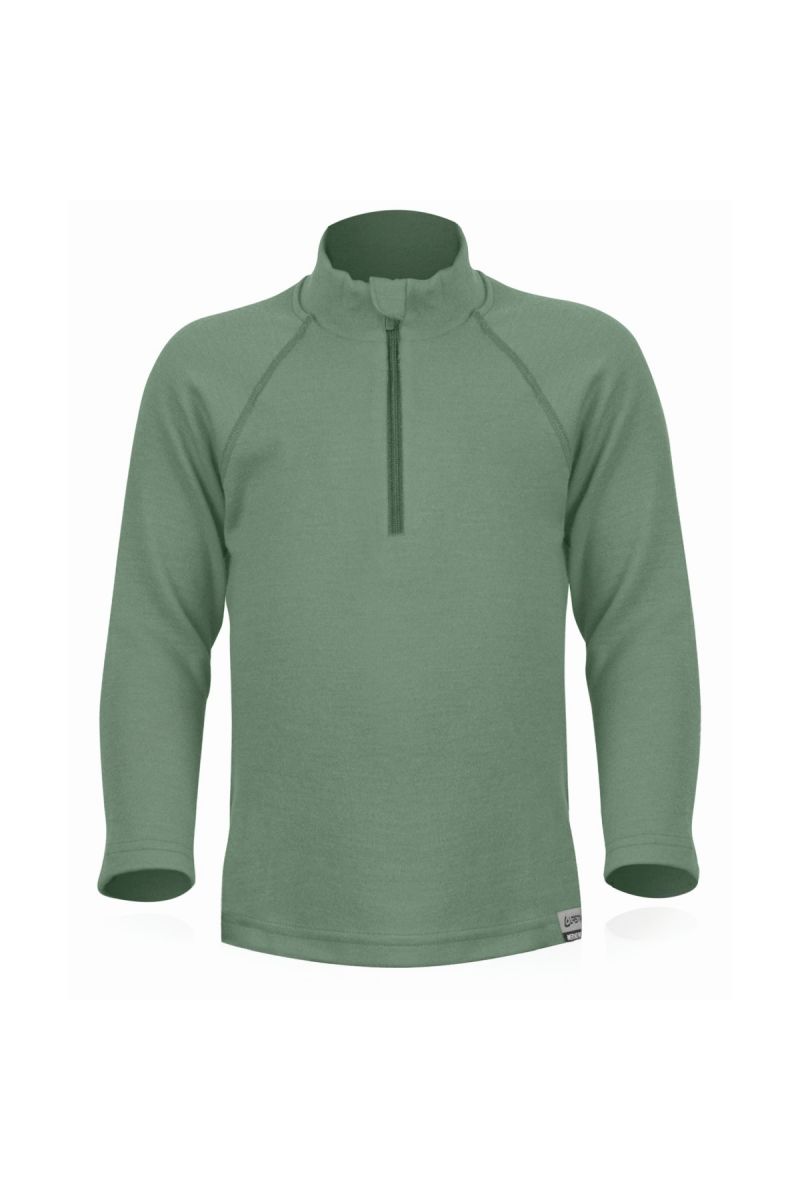 Lasting detská merino mikina SOKY zelená Veľkosť: 110