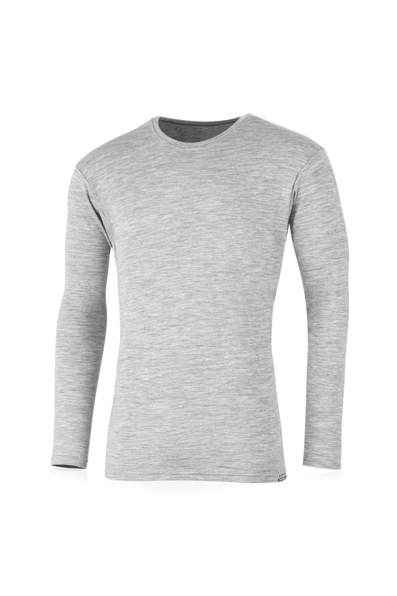 Lasting pánska merino mikina WOLK 8484 sivá Veľkosť: L